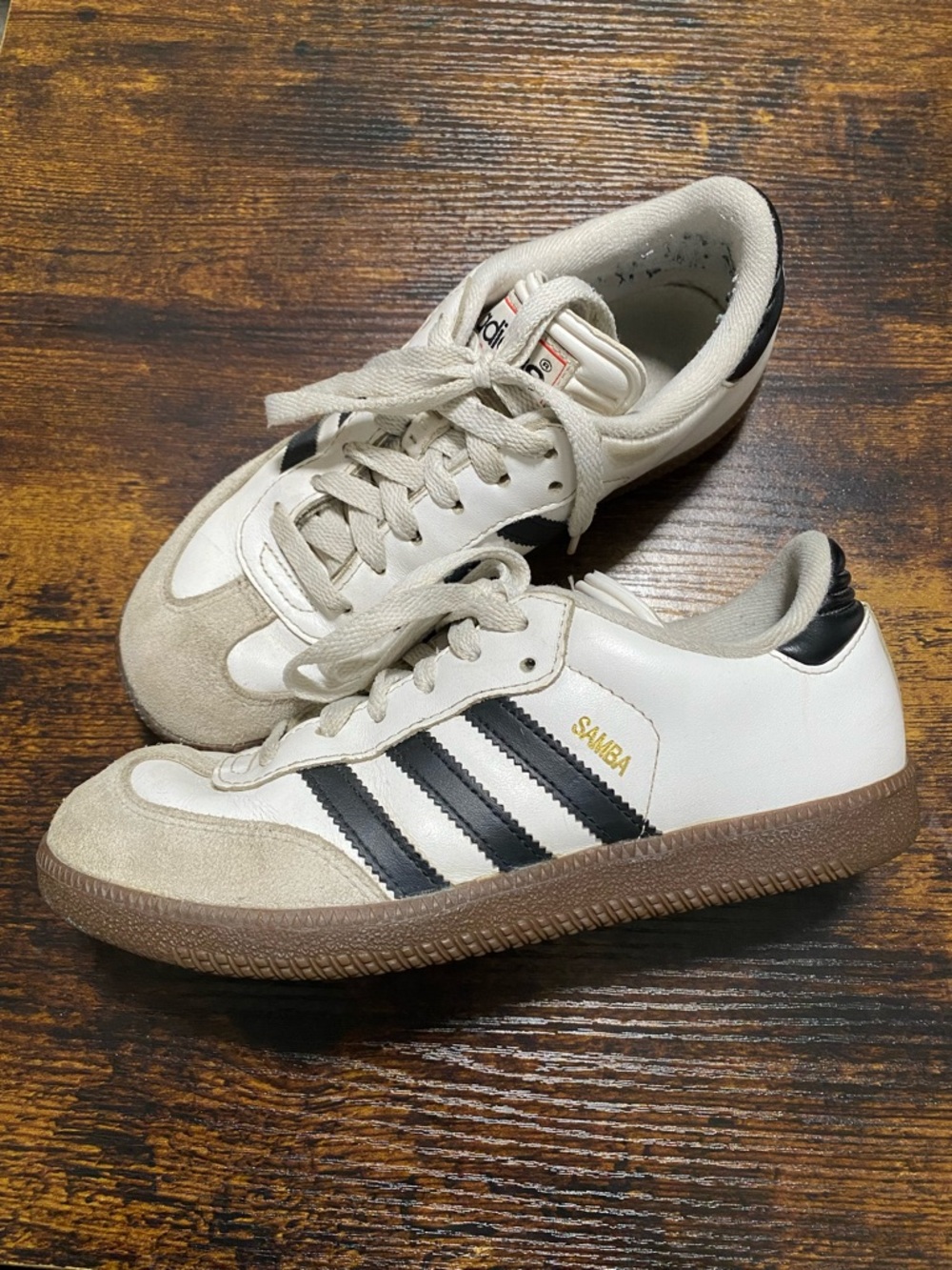 Pre-Loved OG Adidas Sambas Cloud White Core Black Gum Trendy Casual Sneakers